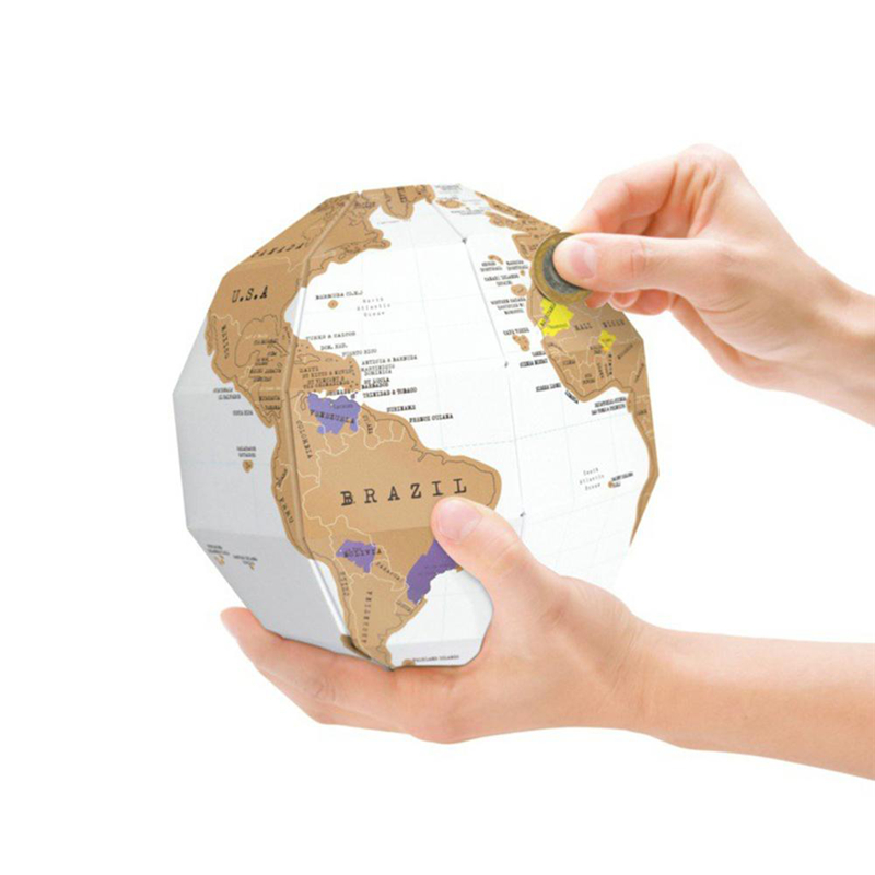 Hot Sale Latest Design DIY Scratch Globe World Map Travel Explorer Journal Log Home Room Decor Gift School Supplies