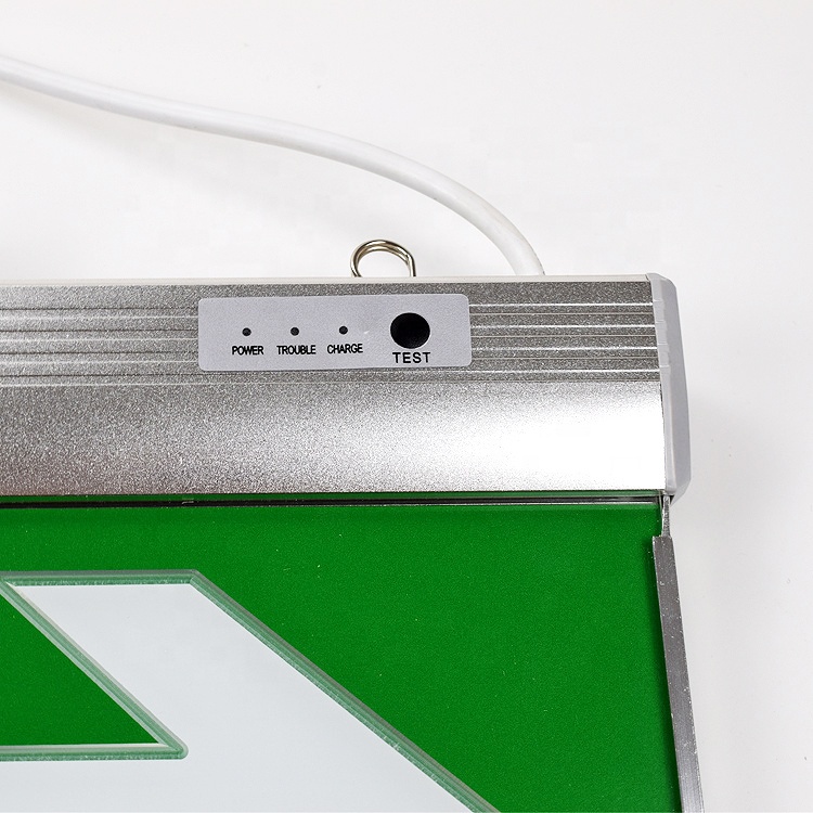 Universal hanging mount acrylic dual lite green exit signs