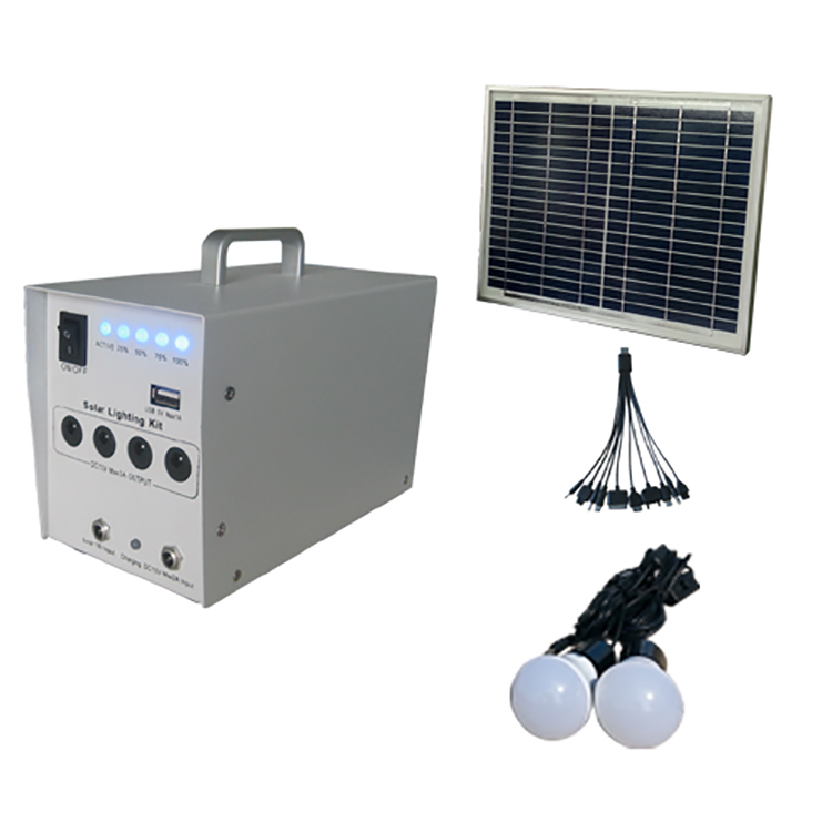 Indoor battery backup solar lamp system for home