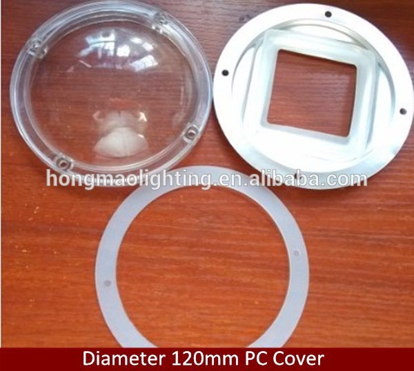 120mm dimesion poly carbonate pc cob led high bay lens or high bay light lens