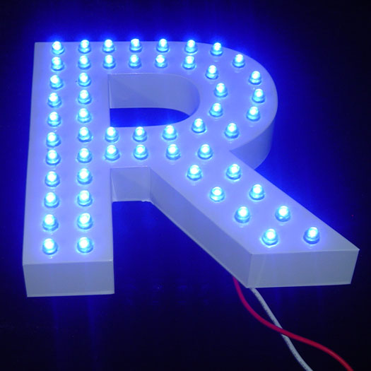 Advertising Front lit Stainless Steel 3D Led Marquee Signs for shop sign