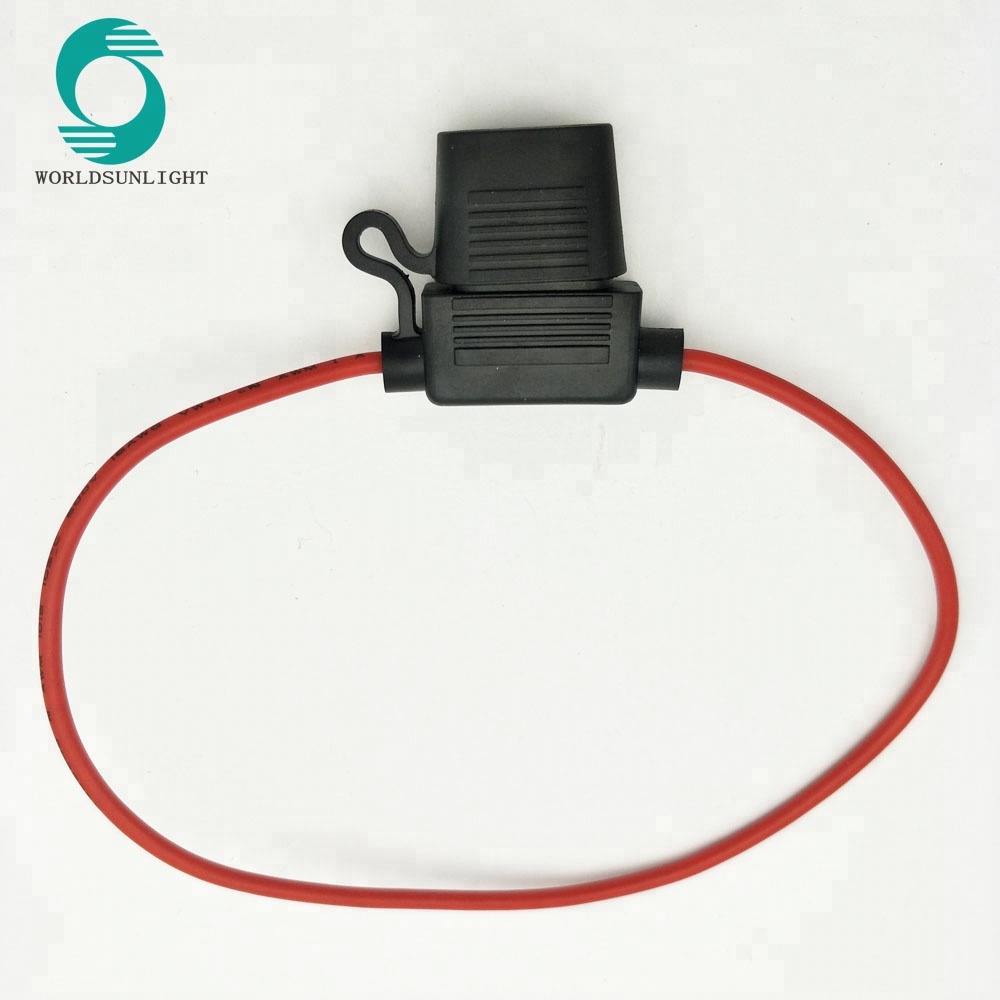 F107-C 14AWG 30cm Wire In-line Car Automotive Blade Fuse Holder Fuseholder