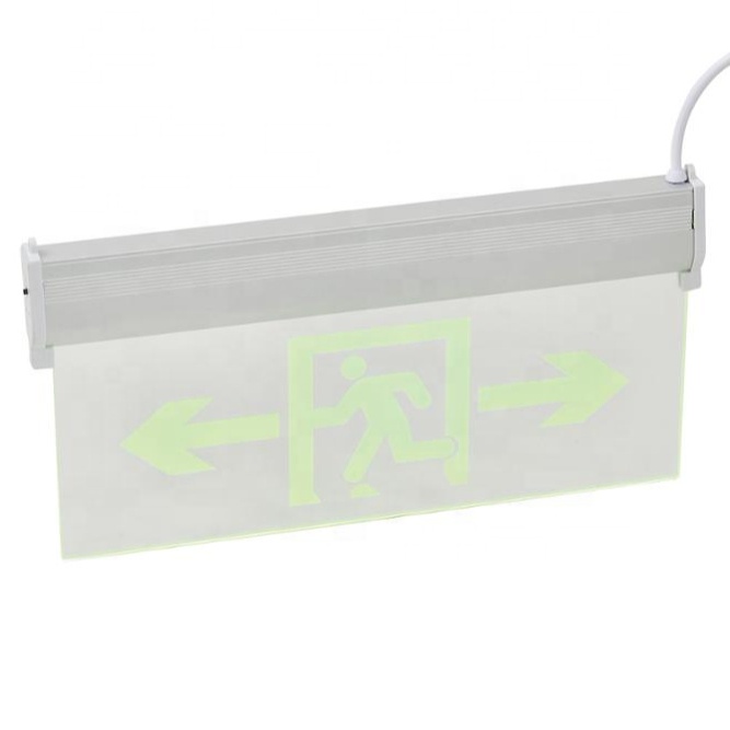 Led transparent Acrylic Board and rechargeable emergency led exit sign