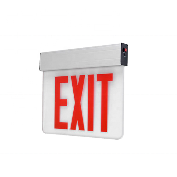 New good quality 6 inch acrylic panel recessed exit sign