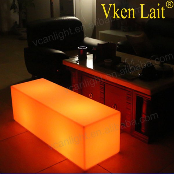 Like plastic stone benches prices with rgb led light for bright