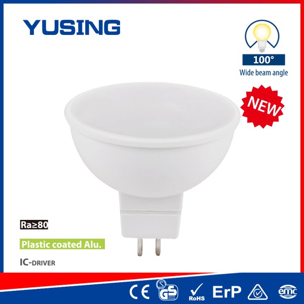 Aluminum + Plastic Housing 120 Degree MR16 LED Bulb, 500lm 6W LED Spot Light MR16 220V