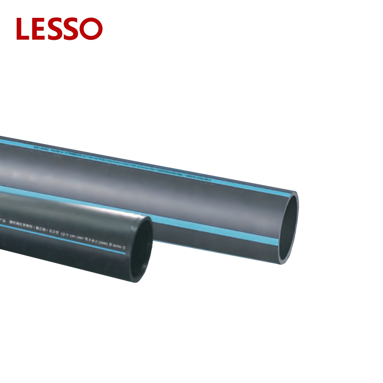 LESSO imported raw material buried pe plastic pipe water supply pipe