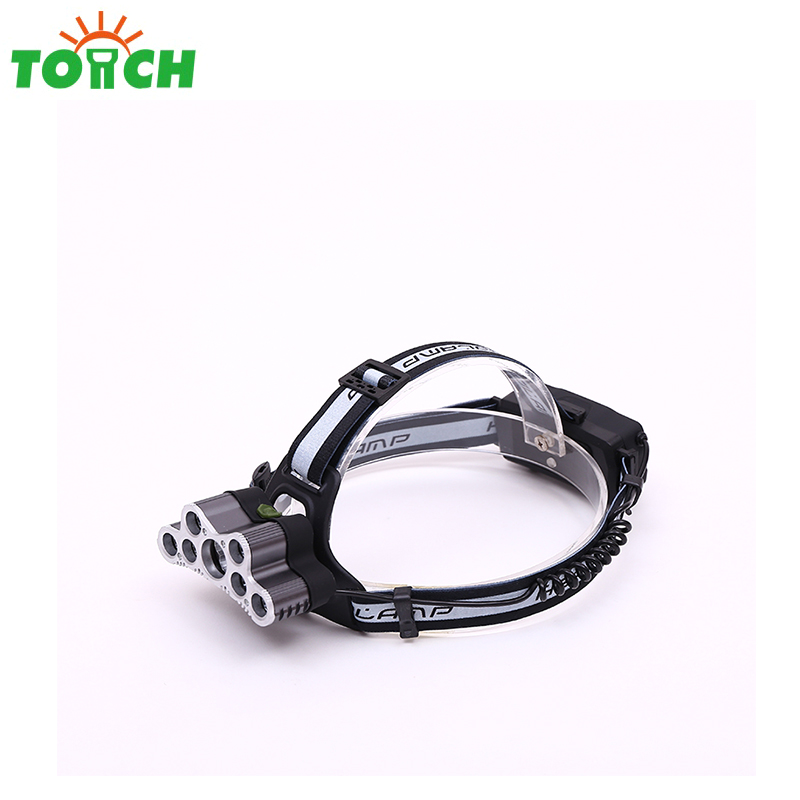 High power 7 * T6 + 2 * XPE led usb rechargeable head lights portable waterproof outdoor headlamp