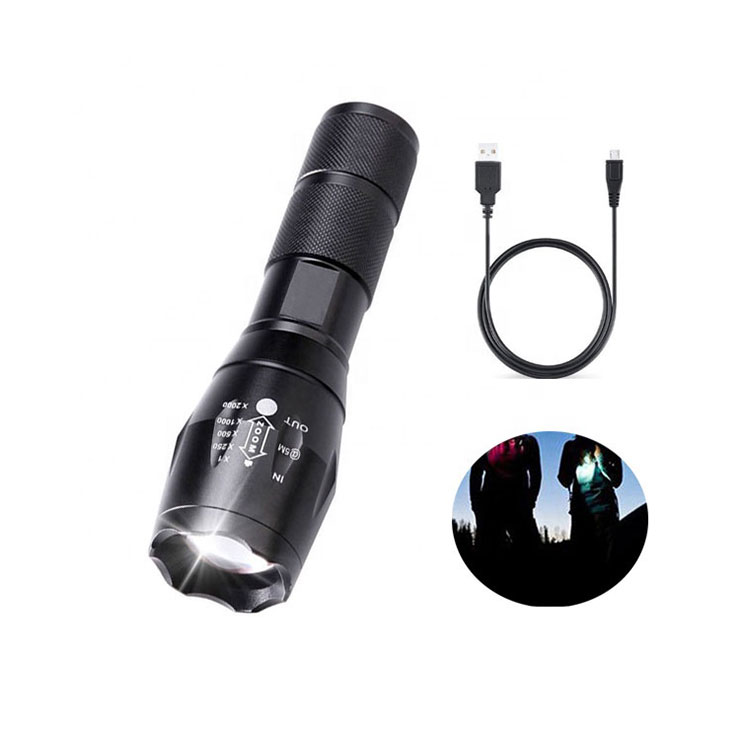 Portable Hand Torch Light Rechargeable Mini LED Flashlight