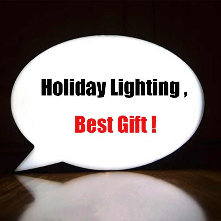 USB 5V with 200cm length cable Light-Up Mini Speech Bubble Message Board (With Sticky Notes)