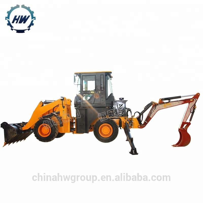 Construction tractor front loader backhoe four wheels backhoe loader for sale