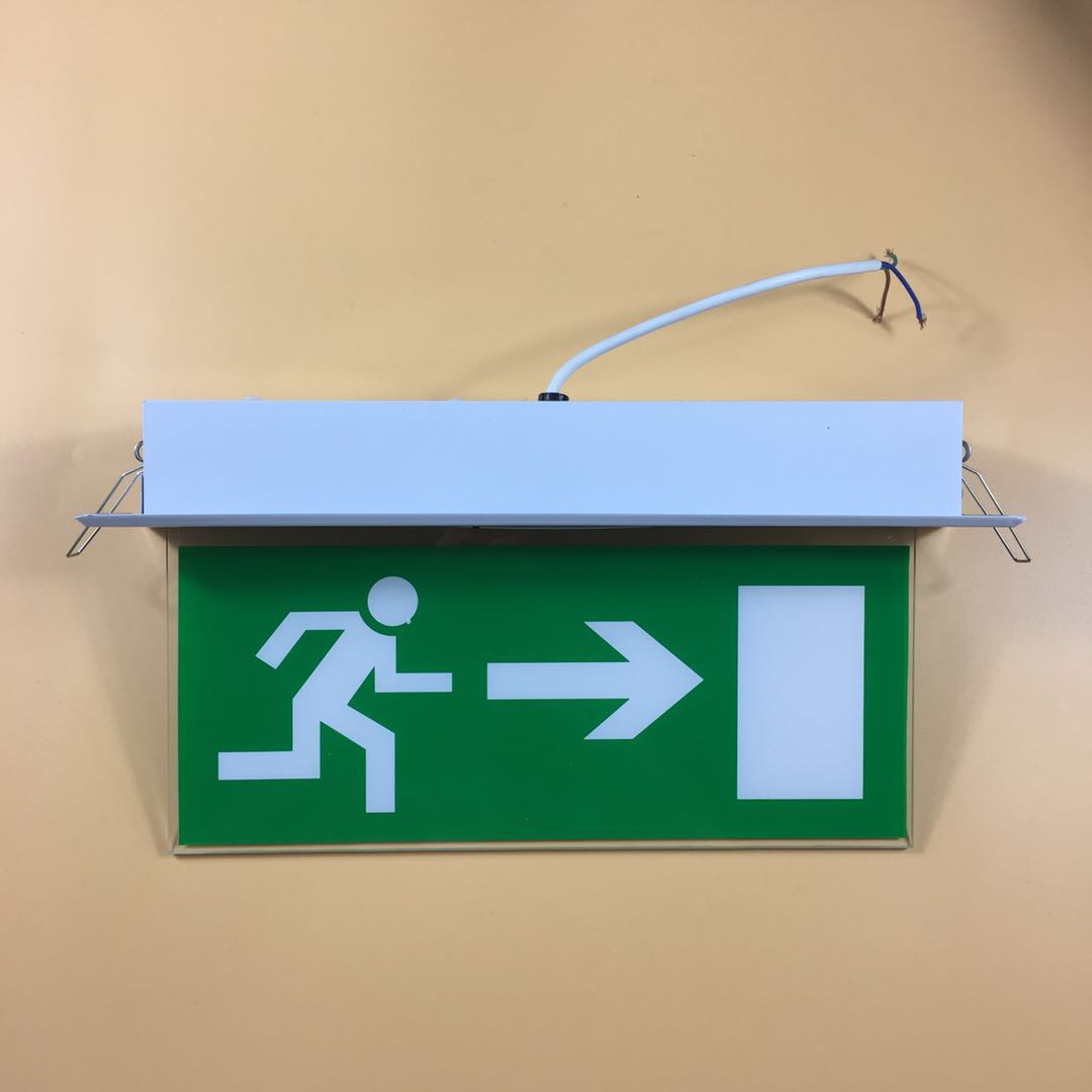 Aluminum acrylic led emergency running man exit fixture signs with emergency lighting