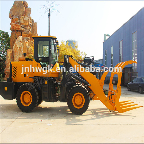 small log loader with trailer for tractor