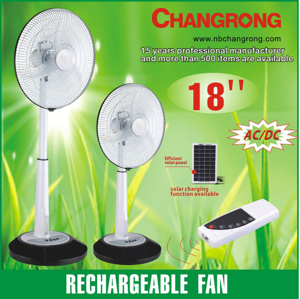 18 inch rechargeable solar pedestal fan emergency fan floor fan