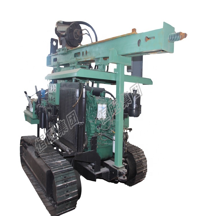 Electric crawler photovoltaic solar pile driver