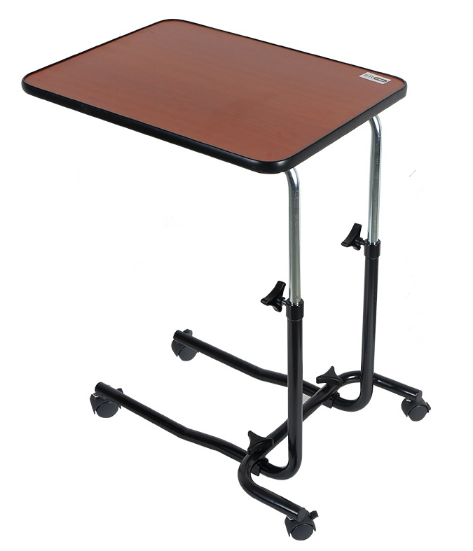 Hospital Overbed Table Height Adjustable Dining Table Suitable For Patient