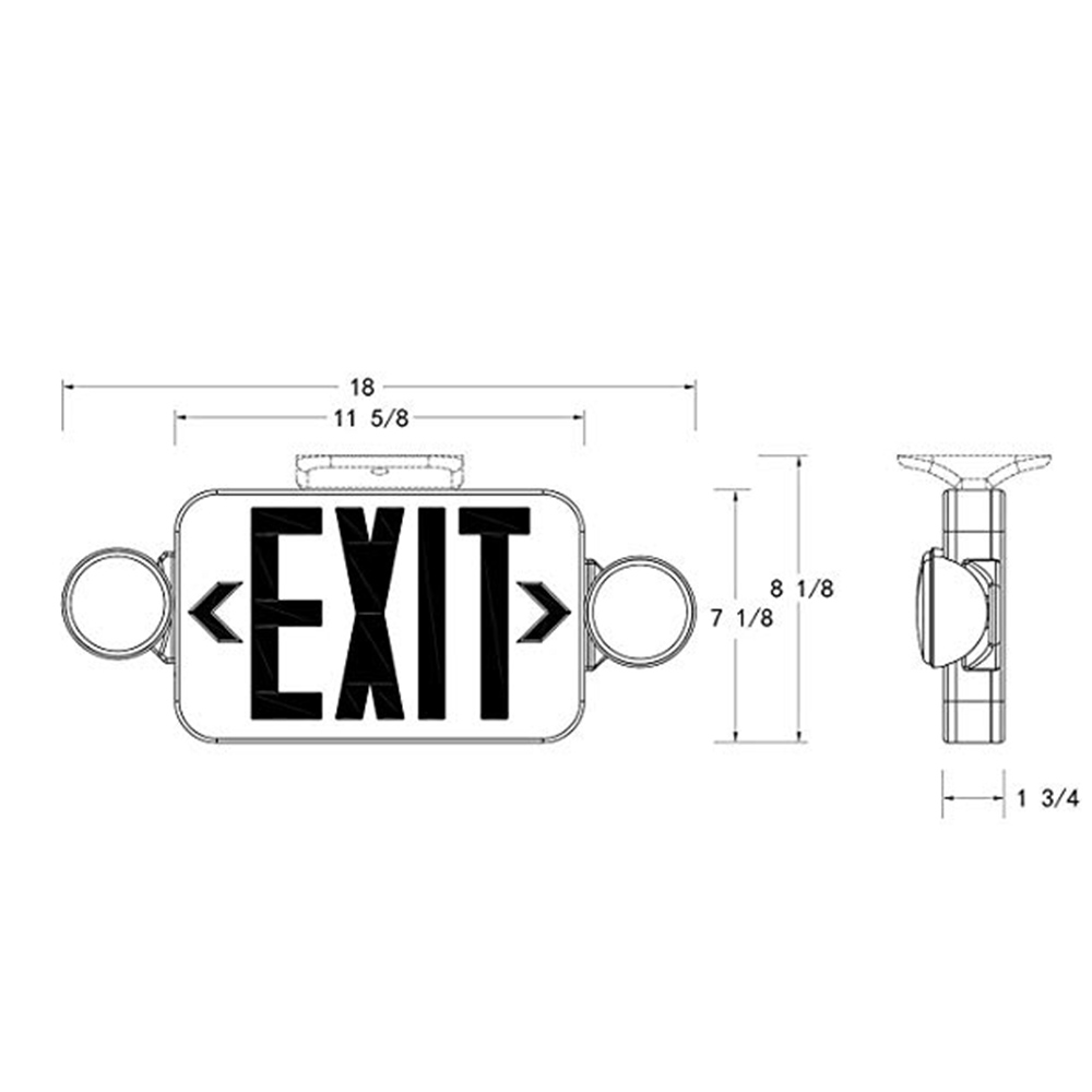 led light emergency exit sign indicator lamp fire safety emergency resistant exit sign indoor emergency commercial sign light