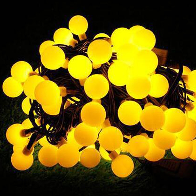 Outdoor String Lights Waterproof Ball Lights Battery Powered Fairy String lights for Garden Christmas Tree Parties