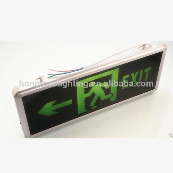Rechargeable led emergency alarm sign lamp safety led exit sign single double side led elevator emergency light sign