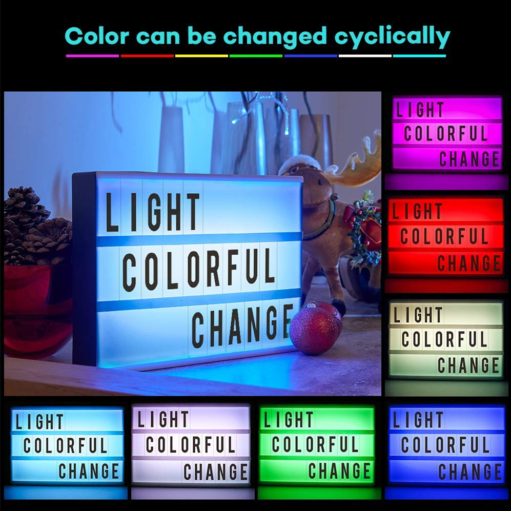 DARK HERO brand Color changing My Cinema letters Lightbox A4 INS led light box for home decor gift with remote control