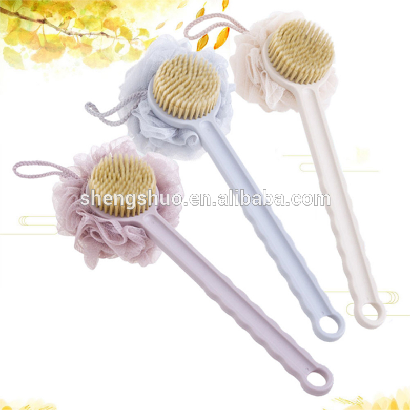 Hot Sale 1pc Bath Brush Long Handle Double-sided Sponge Bath Body for Women Men Adult