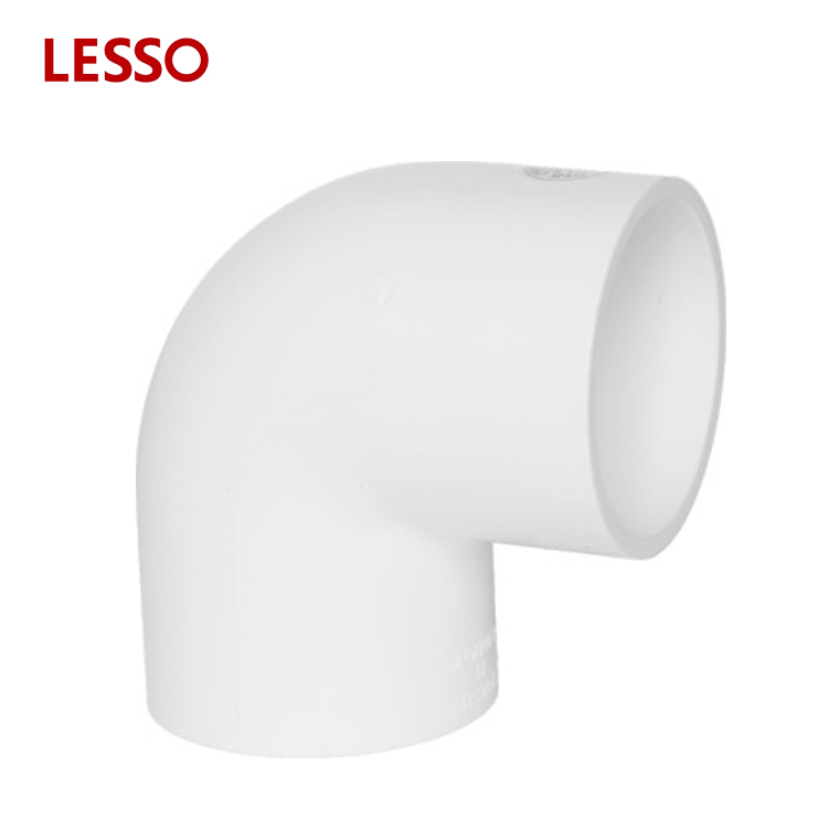 LESSO PVC water Pipe fitting 90 Degree plastic elbow 110mm pvc fittings elbow