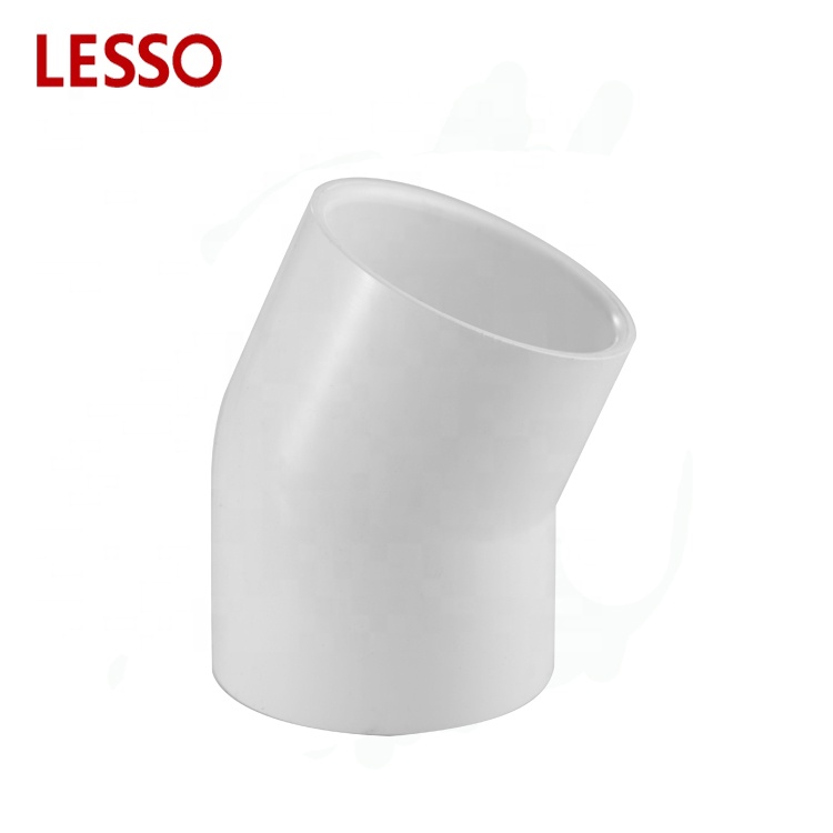 LESSO ASTM standard PVC SCH 40 Schedule 40 fittings 22.5 degree elbow