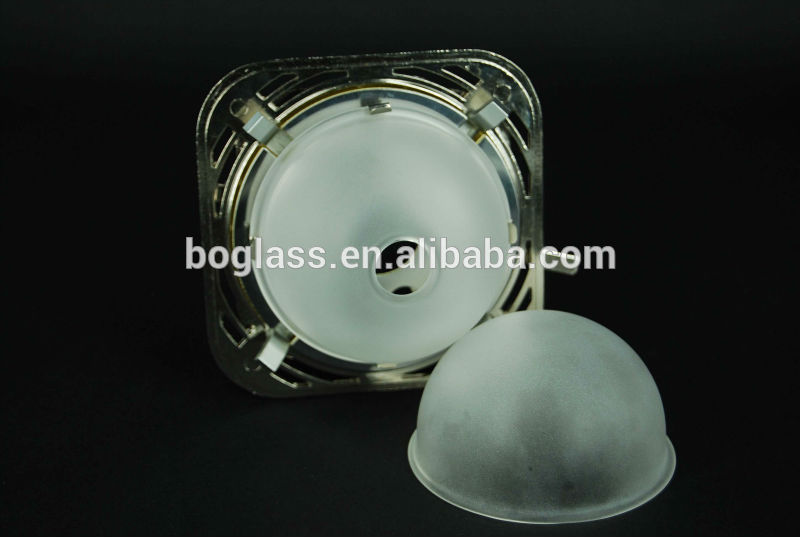 frosted pyrex glass dome cover for flash light; glass light cover; glass lamp cover