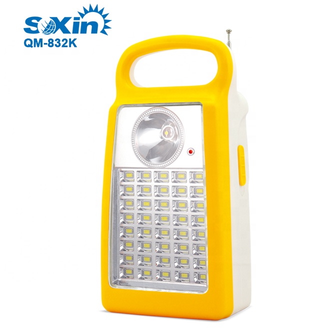 portable solar smd led emergency lantern fm radio