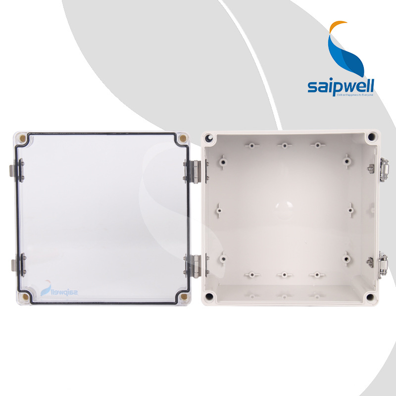 SAIPWELL Y IP66 DS-ATS-2828 ABS Clear Cover With Metal Clasp Outdoor Use Distribution Box