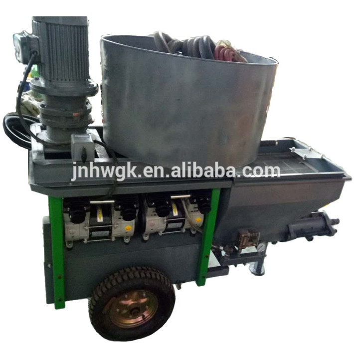 New high quality wall cement mortar spray plaster machine with concrete mixer