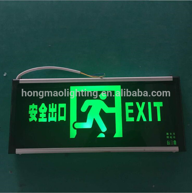 Aluminum Different Directions Running Man Led Fire Exit Sign