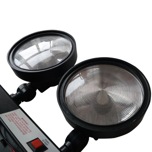 Black 3 Hours Operation Two Head LED Emergency Spotlight