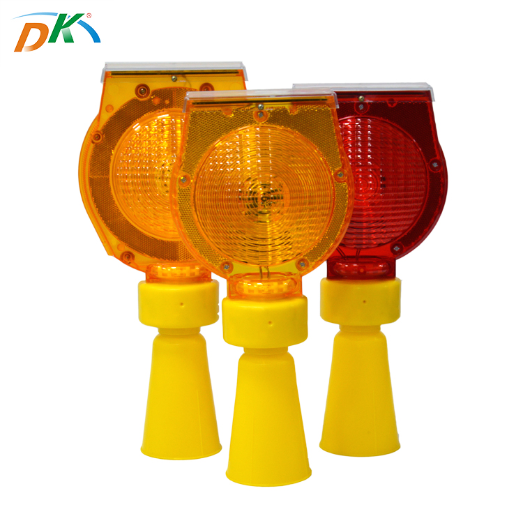 Solar Powered LED road safety rechargeable cone warning light