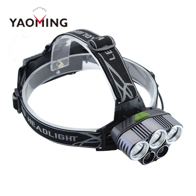 Aluminum 18650 Battery flashlight USB 5 Modes Headlight T6 XPE Headlight 5 Led Headlamp