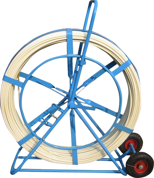 duct rodder fiberglass push pulling traceable duct rodder 13 mm 300 m electric reel with rods