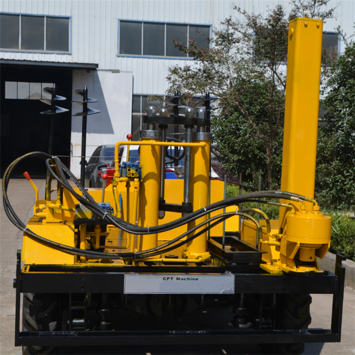 Geotechnical site investigation rigs for static cone penetrometer with 200 kN pushing capacity