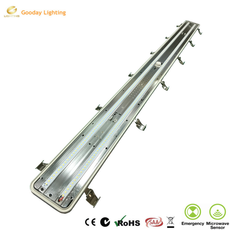 60w 1500mm waterproof lamp non corrosive fitting ip65 led double strip battens