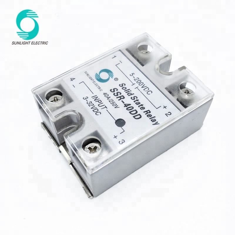 SSR-40DD 40A 3-32VDC input 5-60VDC output dc to dc ssr solid state relay