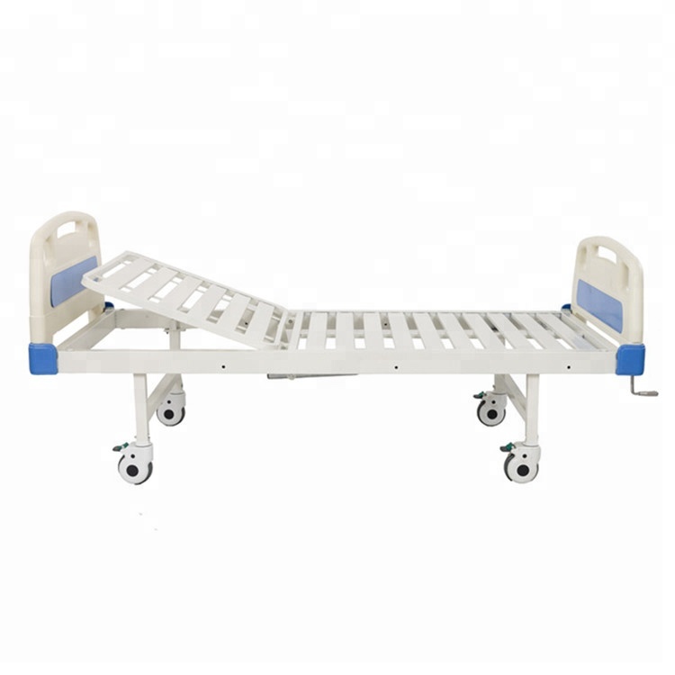 Simple ABS hospital manual bed with 1single Crank