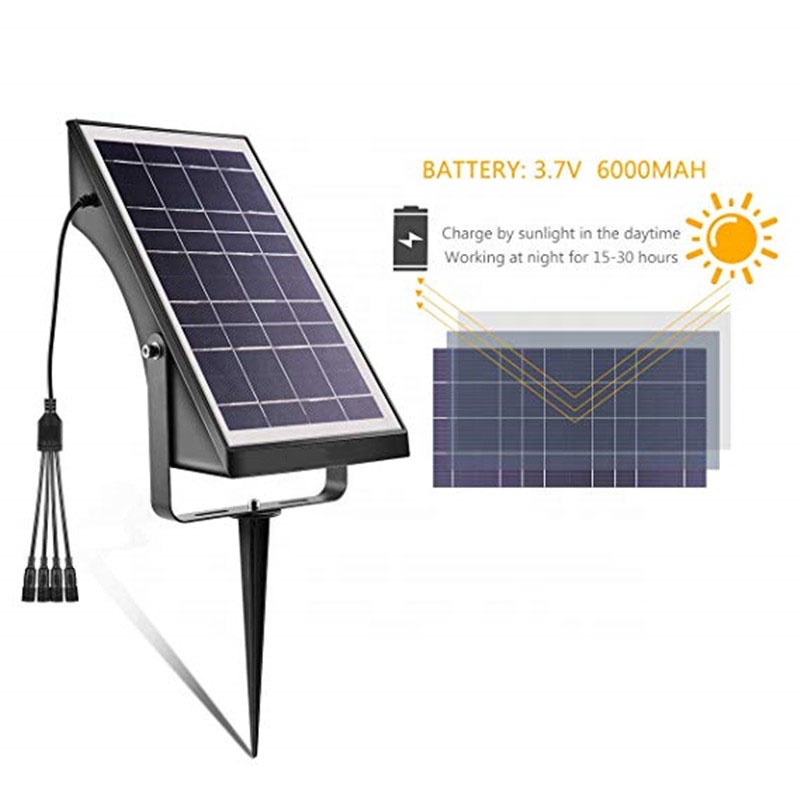 Remote Control Solar LED Spotlights for Pathway Outdoor Garden Stake Lights Waterproof Auto On/off Landscape Spotlights