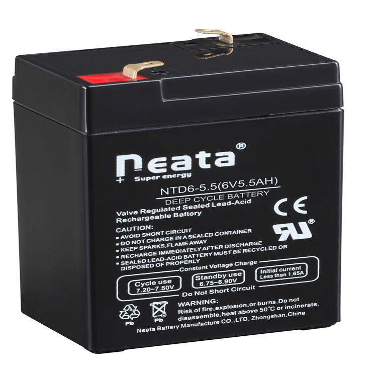 Neata best maintenance free storage 12v battery ups battery 6v5.5ah