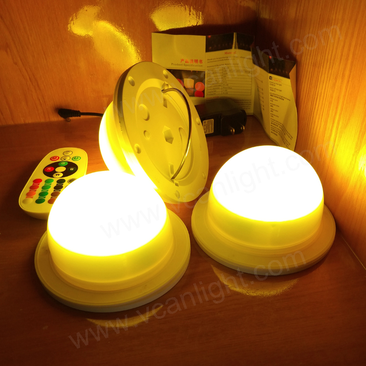 RGBW battery rechargeable LED light source Decoration Lamp Base