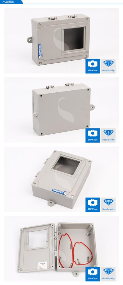 Saip/SAIPWELL factory price OEM/OEM aluminum electrical switch waterproof box with transparent window and outlet holes