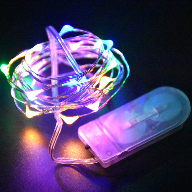 Christmas Decor CR2032 Waterproof Battery Operation 2M Sliver Copper Wire Battery Operated LED Micro String Light