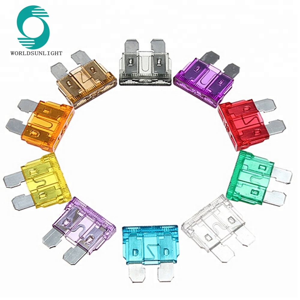 Subminiature Mini Flat Types colorful 5A 7.5A 10A 15A 20A 25A 30A 40A Automotive Blade Fuse