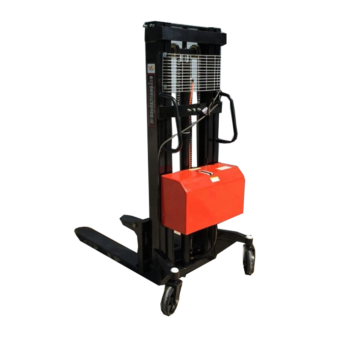 Hand powered electric dc motor forklift