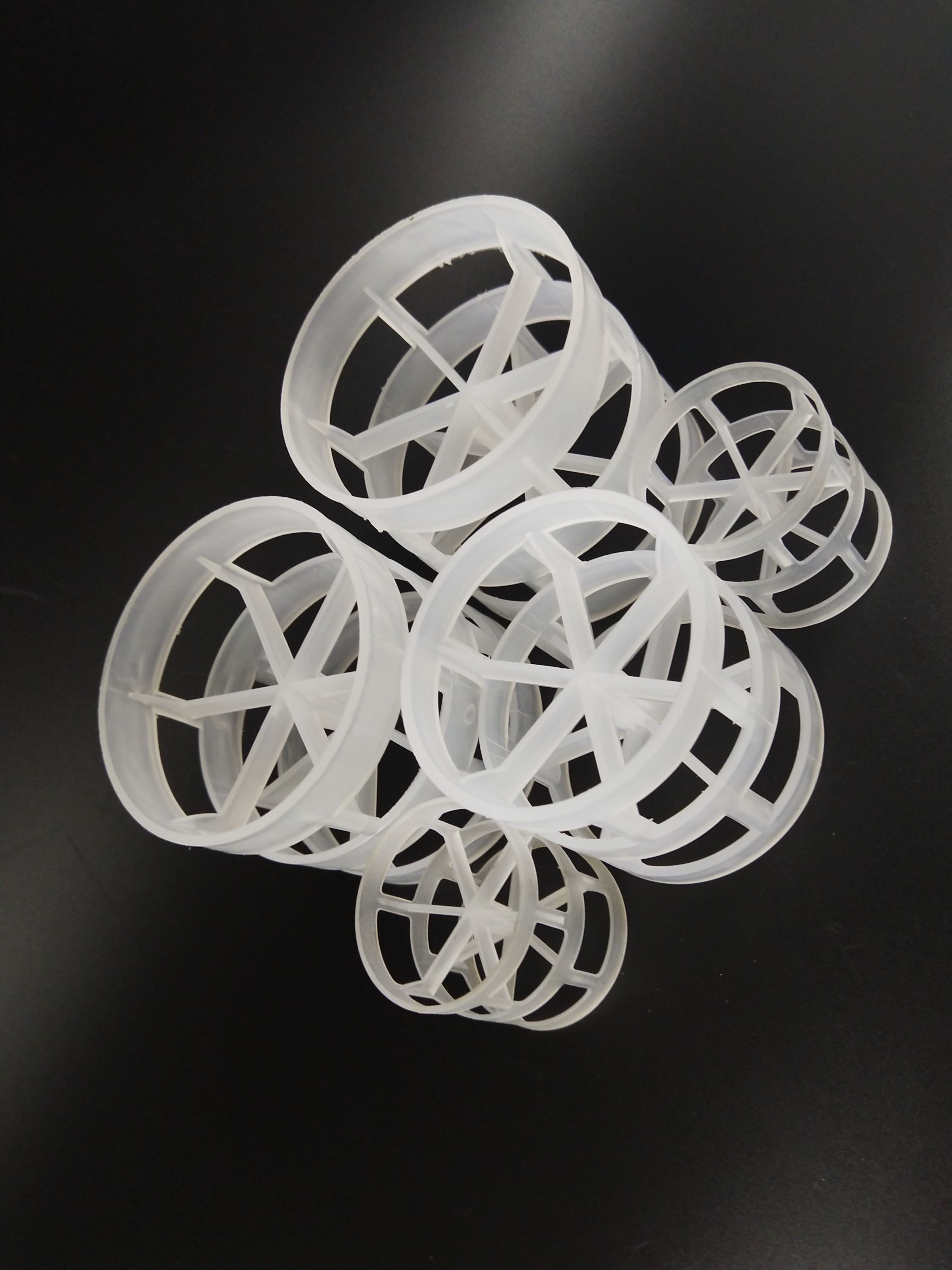 9mm PP plastic pall rings tellerette packing ring pvc rosette ring