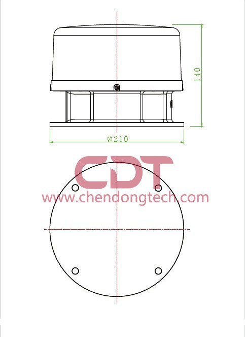 LED medium intensity aviation obstruction light ,CK-16 Medium intensity red led obstruction light with GPS