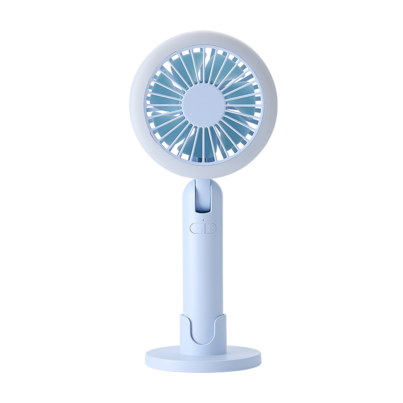 2000mAh Rechargeable OEM Battery Fan LED Lamp Fan Portable Hand Mini Fan